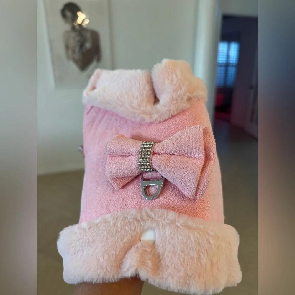 Pink Bow Flurry Animal  Harness with Leash